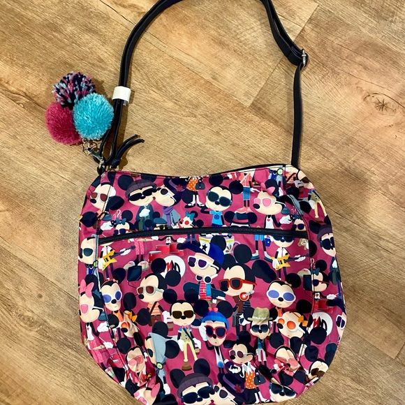 Disney Handbags - Disney Shanghai Resort Mickey & Minnie Mouse Hipster Tote Crossbody Purse Bag